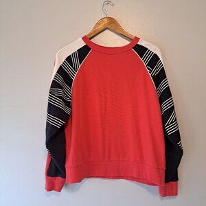 Pink Victoria Secret‎ Cotton Crew Neck Red Logo Pull Over Sweater Size Small